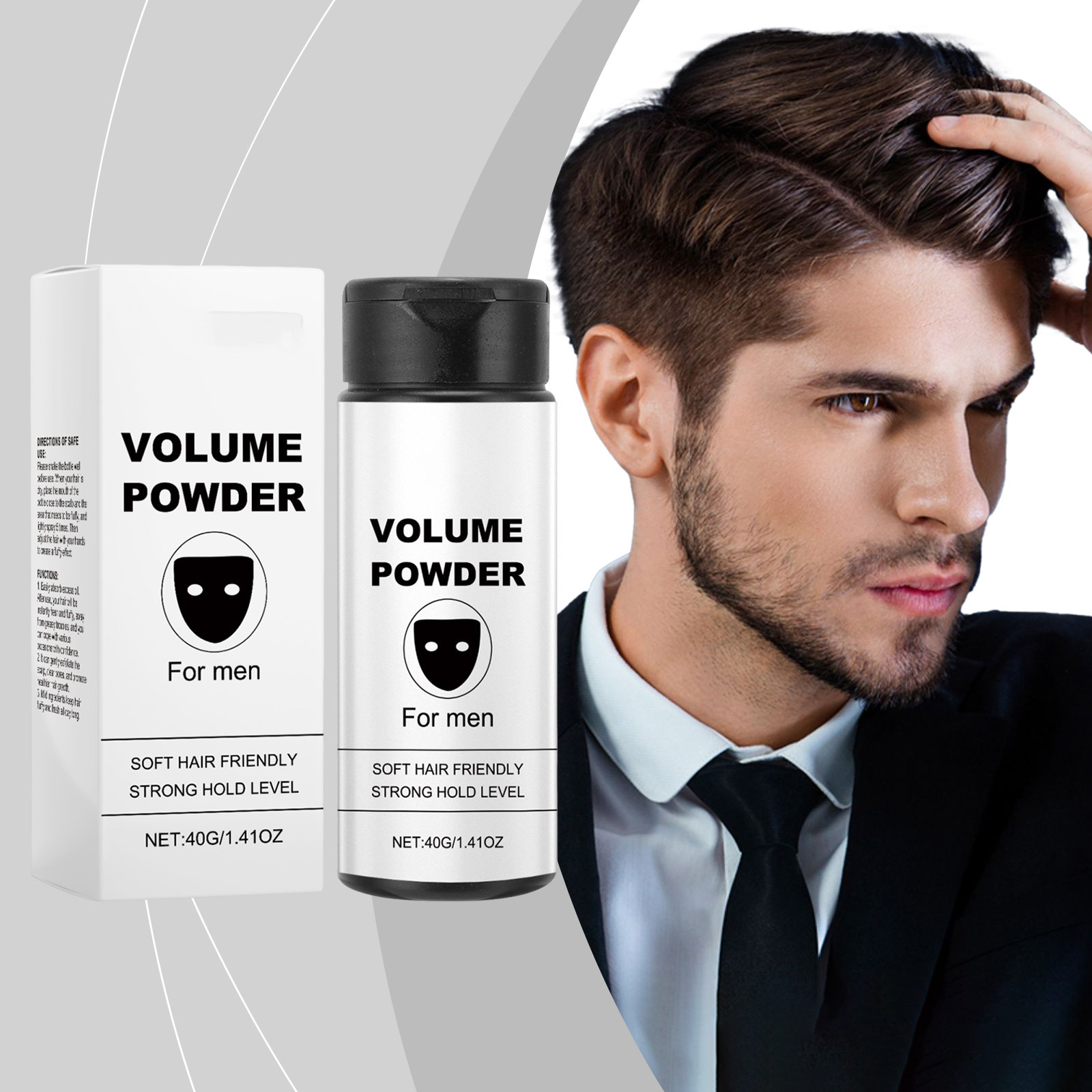 Men'S Grooming Wax - 남성용 볼륨 파우더, 강력한 고정력, 텍스처링,