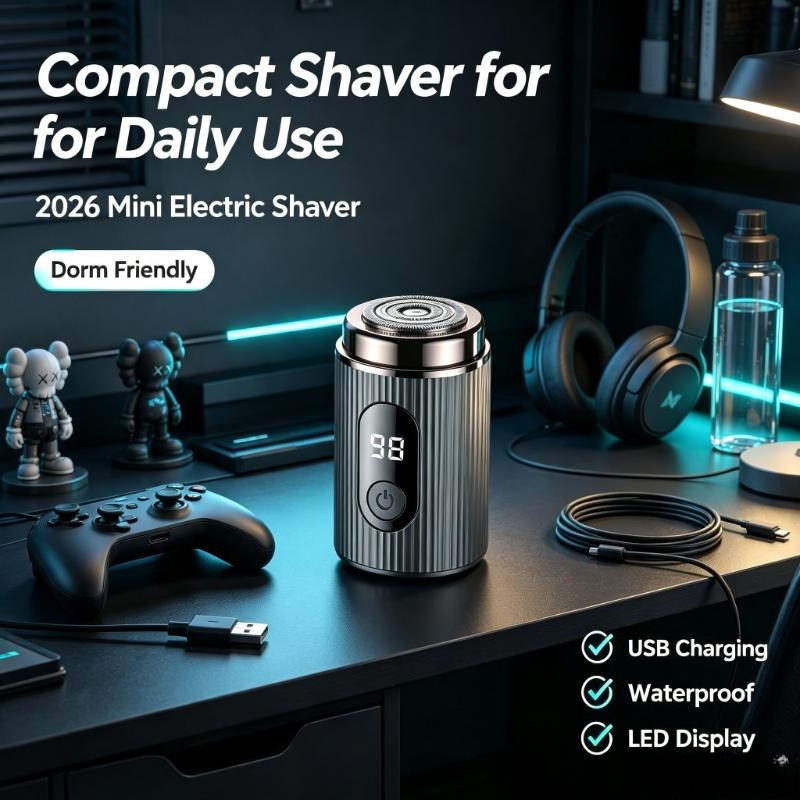 Men'S Grooming Razor Kit - 2026 미니 전기 면도기 휴대용 충전식