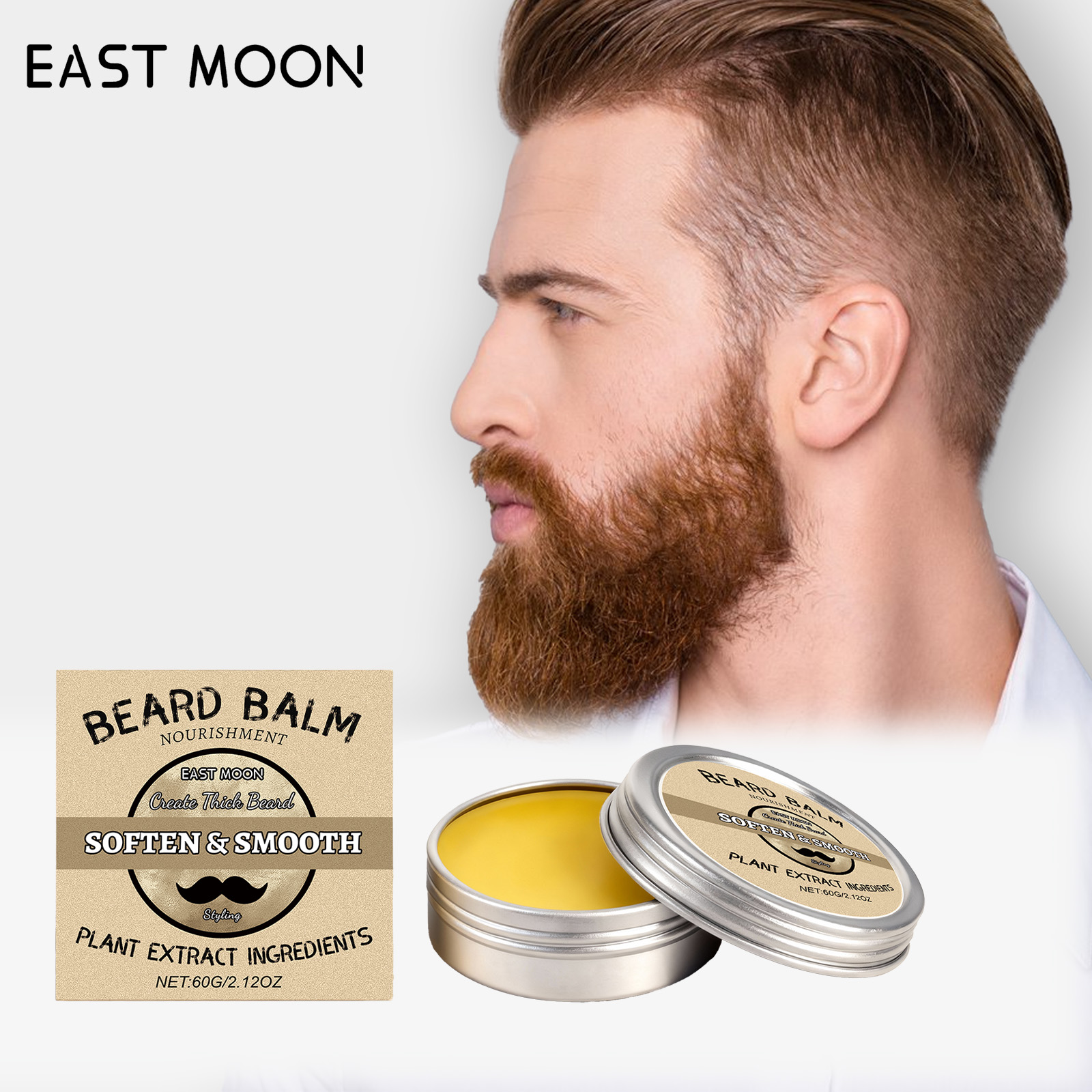 Men'S Grooming Wax - 남성용 수염 관리 왁스 - 부드럽고