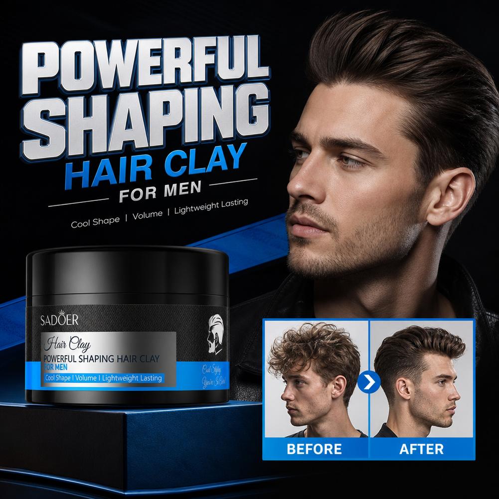 Men'S Grooming Wax - 매트 헤어 스타일링 클레이 강력 고정
