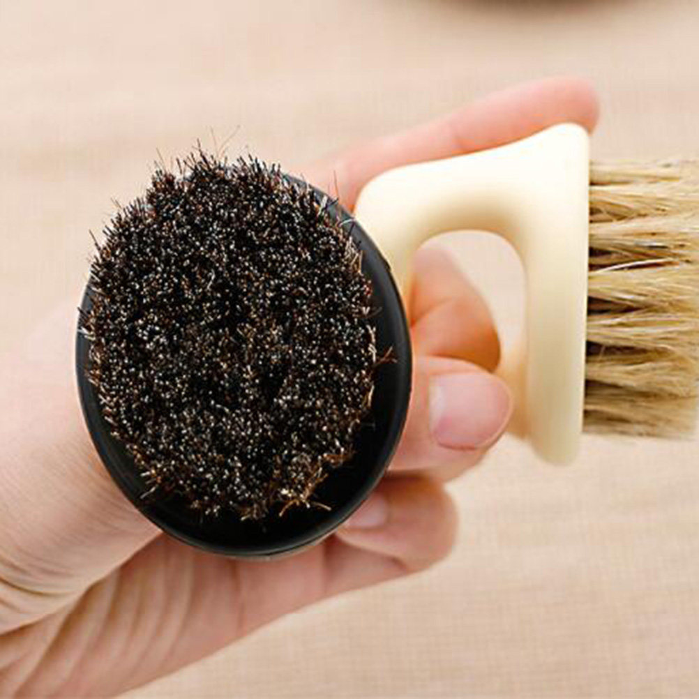 Men'S Grooming Wax - 2개입 남성용 수염 브러쉬 천연 멧돼지털