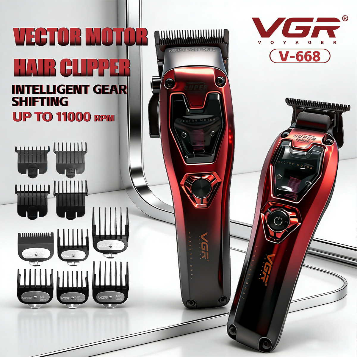 Men'S Grooming Scissors - VGR 트리머 바리깡 이발기 클리퍼 헤어