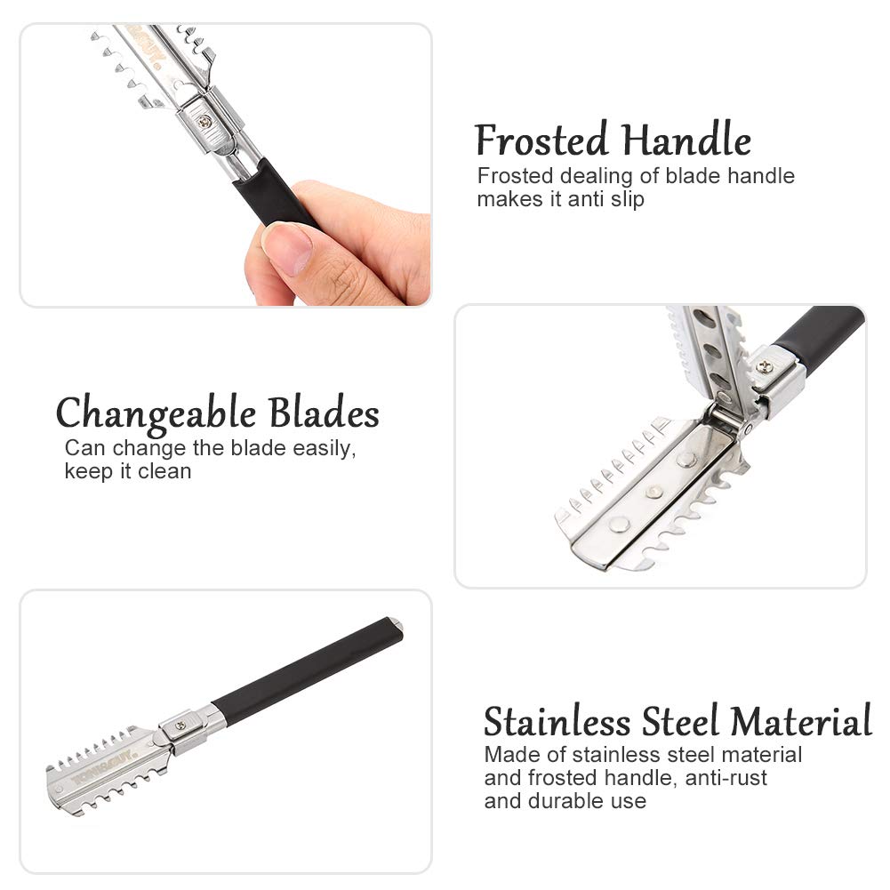 양날 면도 이발 면도기 칼 블레이드 수동 헤어 커팅 도 - Men'S Grooming Scissors 리뷰 및 가격