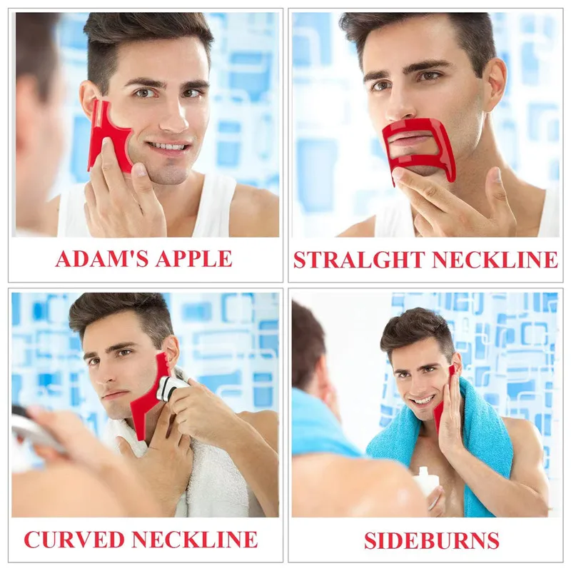 2/4Pcs 남자의 수염 빗 헤어 트리머 플라스틱 남자 - Men'S Grooming Scissors 리뷰 및 가격