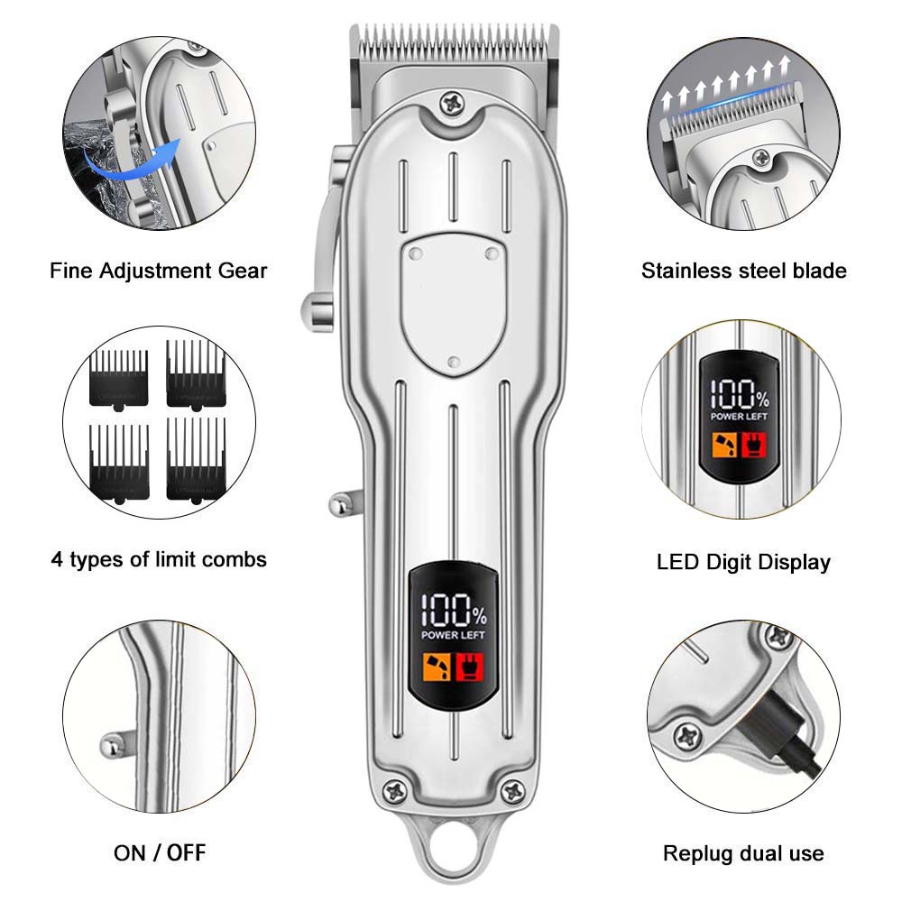 남성용 전문 헤어 클리퍼 - 무선 이발기 및 그루밍용  - Mens Grooming Barber 리뷰 및 가격