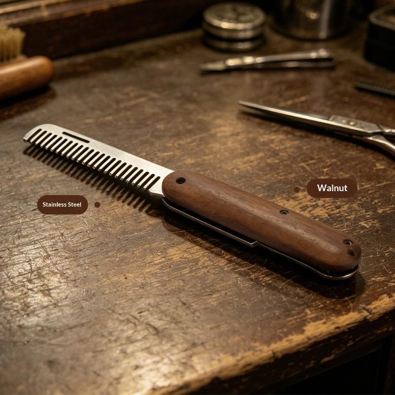 1개입 바버급 여행용 헤어/콧수염 빗, 원목&금속 접이 - Mens Grooming Barber 리뷰 및 가격
