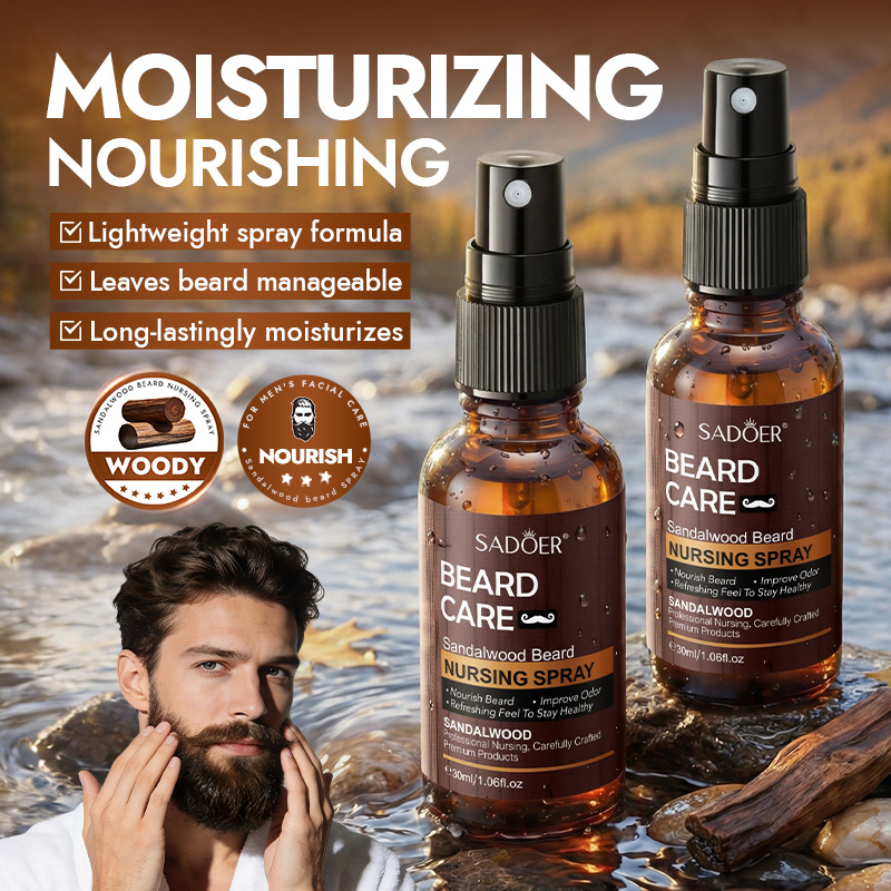 100% 천연 샌달우드 수염 관리 스프레이 수염 에센셜 - Men'S Grooming And Skin Care 리뷰 및 가격
