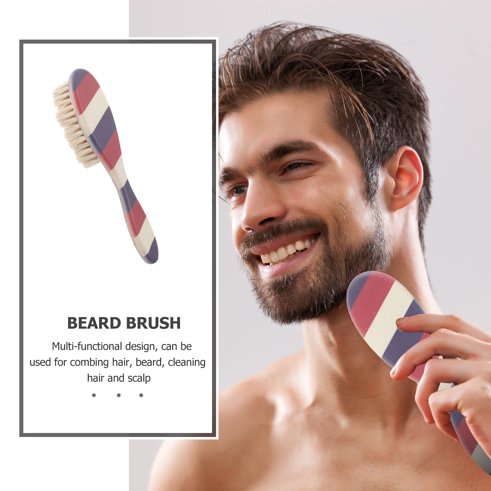 남성용 전문 살롱 수염 브러시, 말털 ABS 브러시,  - Mens Grooming Tools 리뷰 및 가격
