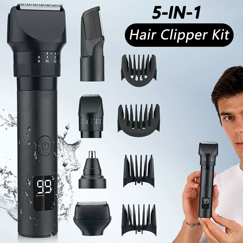 5-in-1 무선 헤어 클리퍼 LED 디스플레이 남성용 - Mens Grooming Barber 리뷰 및 가격