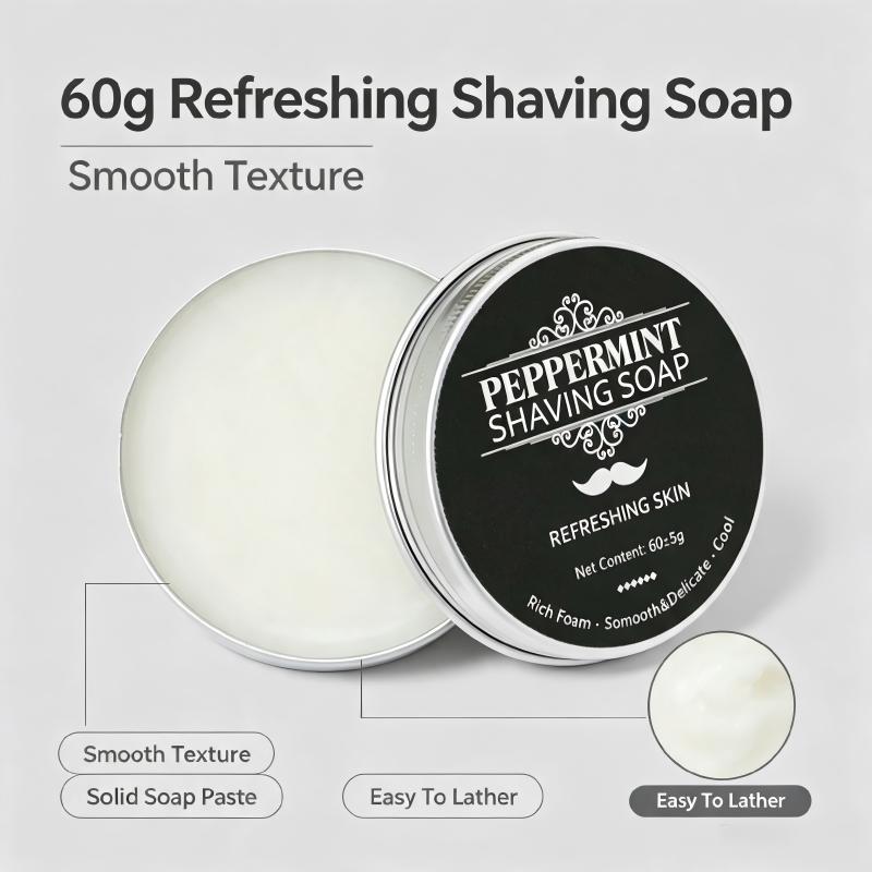 페퍼민트 면도 비누 60g 남성용 면도 비누 풍부한 거 - Men'S Grooming And Skin Care 리뷰 및 가격
