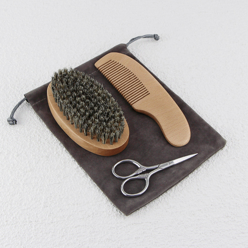 남성용 프리미엄 수염 스타일링 세트 1세트, 천 가방에 - Men'S Grooming Scissors 리뷰 및 가격